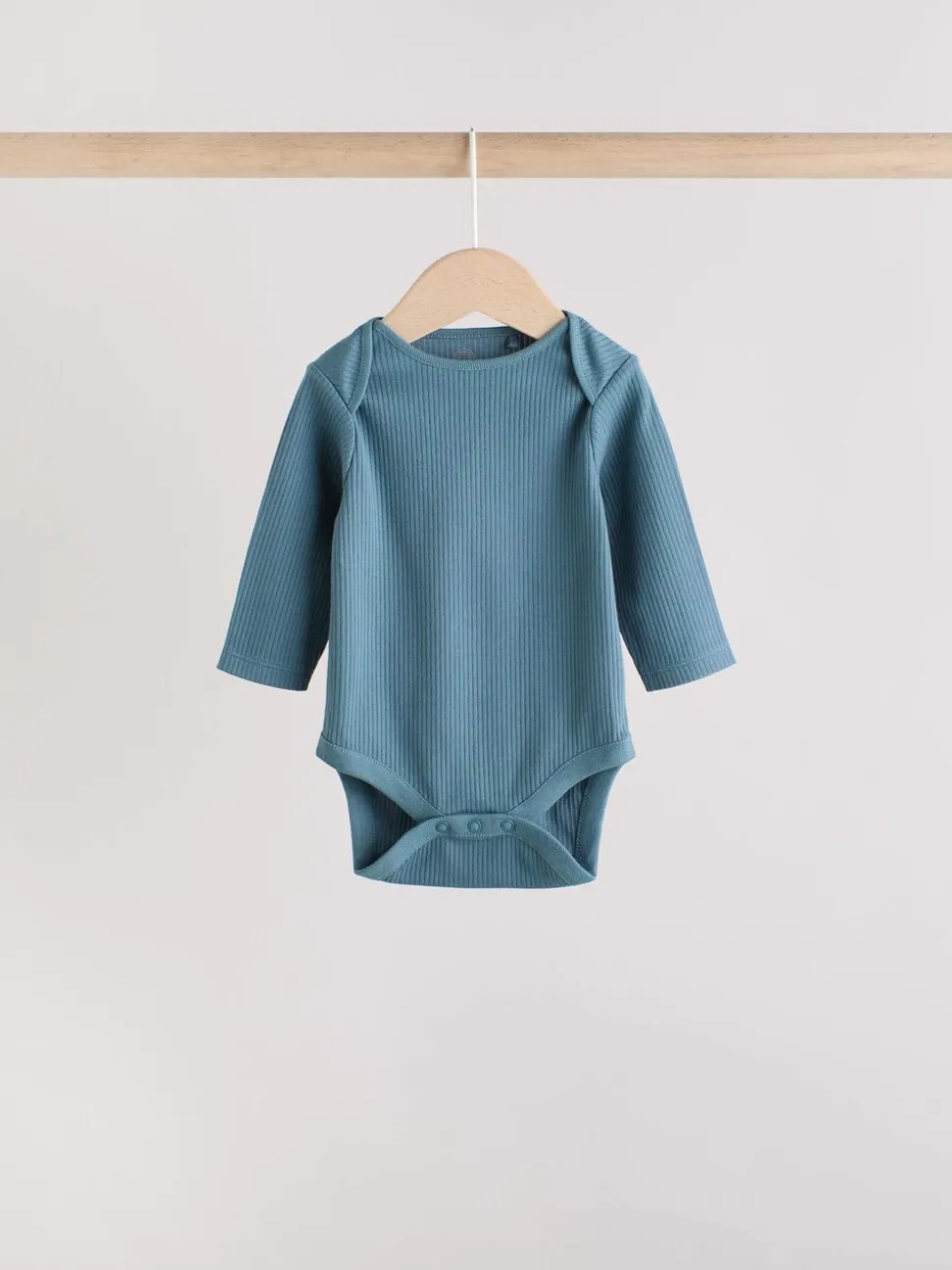 Blauw - Set van 5 rompers met lange mouwen