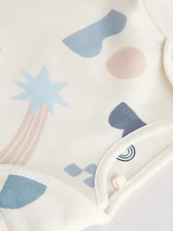 Blauw - Set van 5 rompers met lange mouwen