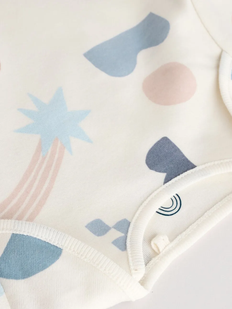 Blauw - Set van 5 rompers met lange mouwen