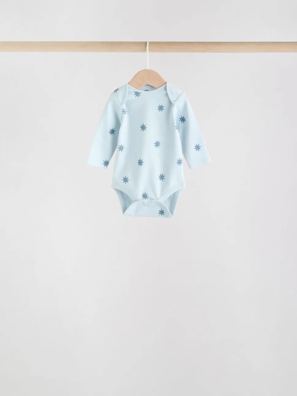 Blauw - Set van 5 rompers met lange mouwen
