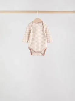 Blauw - Set van 5 rompers met lange mouwen