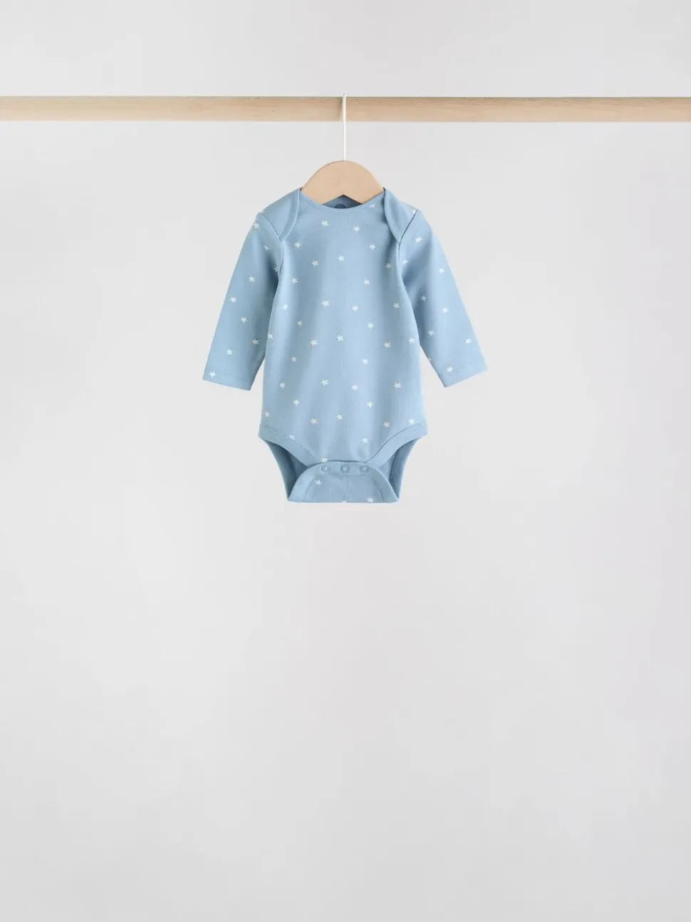 Blauw - Set van 5 rompers met lange mouwen