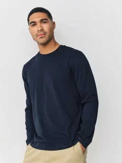 Blauw - Set van 4 T-shirts met lange mouwen