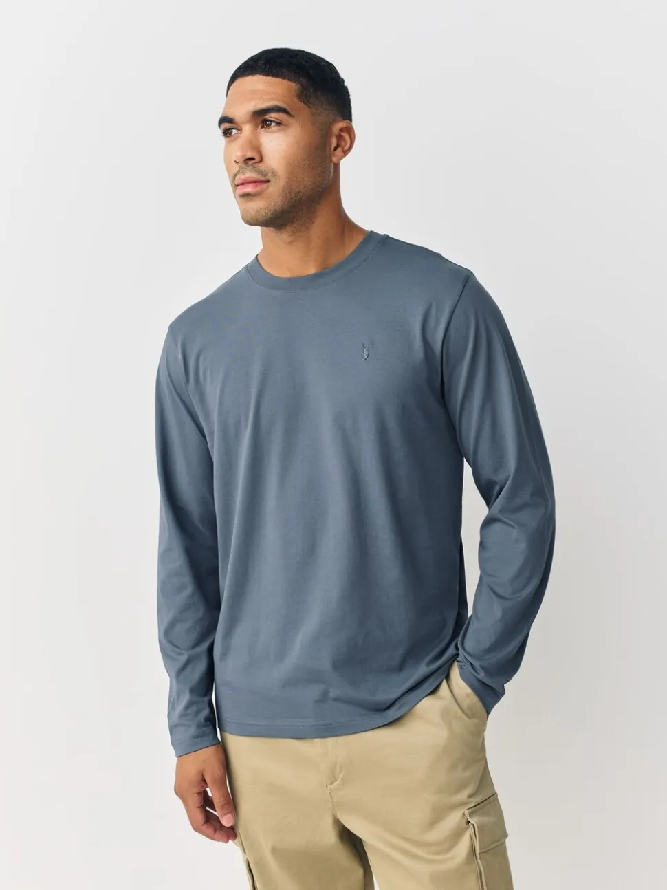 Blauw - Set van 4 T-shirts met lange mouwen