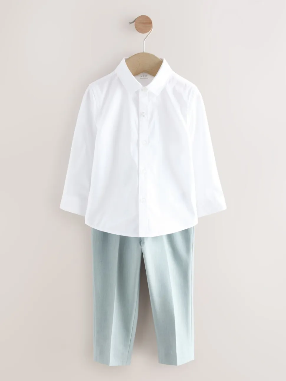 Blauw - Set van blazer, overhemd, broek en vlinderstrik (3mnd -9jr)