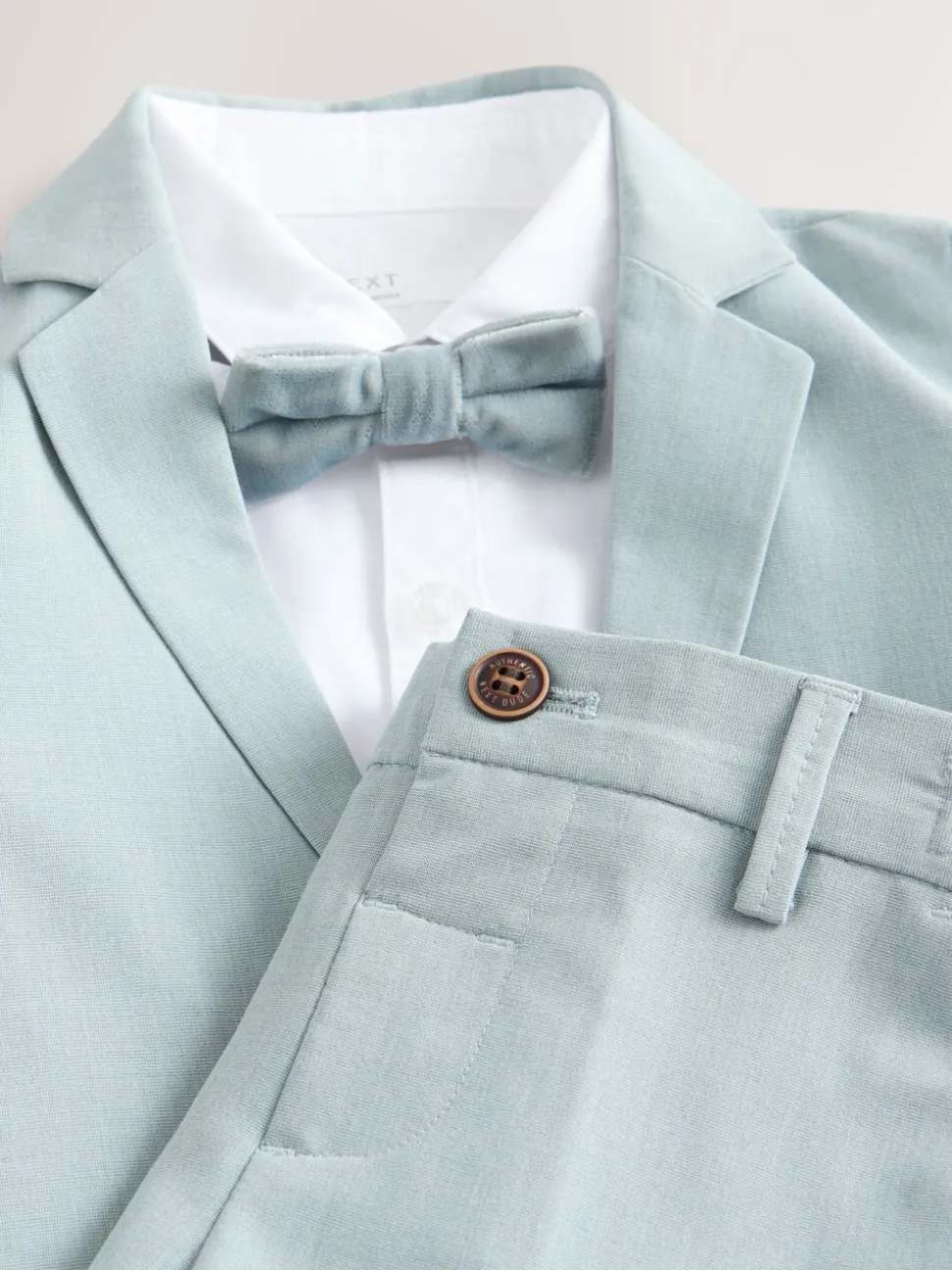 Blauw - Set van blazer, overhemd, broek en vlinderstrik (3mnd -9jr)