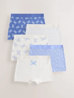 Blauw - Short Briefs 5 Pack (2-16yrs)