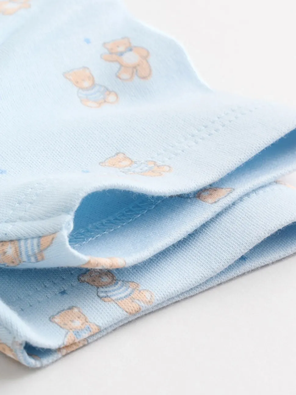 Blauw - Short Sleeve Baby Bear Bodysuit