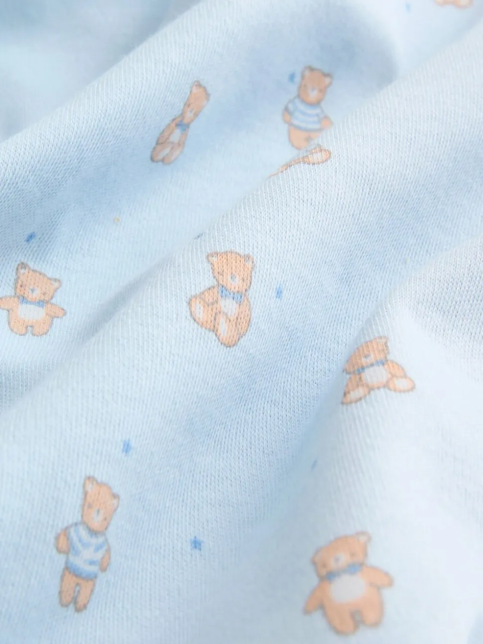 Blauw - Short Sleeve Baby Bear Bodysuit