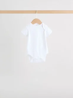 Blauw - Short Sleeve Baby Bear Bodysuit
