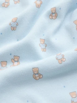 Blauw - Short Sleeve Baby Bear Bodysuit