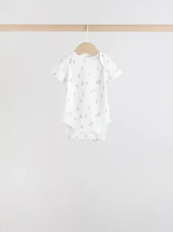 Blauw - Short Sleeve Baby Bear Bodysuit