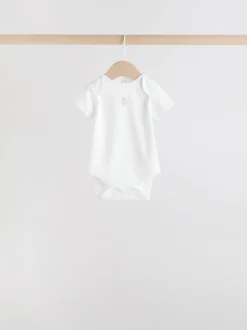 Blauw - Short Sleeve Baby Bear Bodysuit