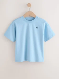 Blauw - Short Sleeve Logo Chest Graphic T-Shirts 4 Pack (3-16yrs)
