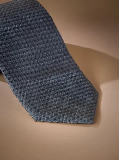 Blauw - Signature das met textuur van Italiaanse zijde