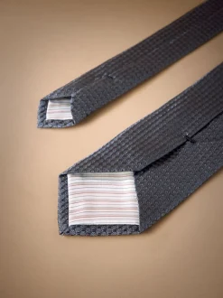 Blauw - Signature das met textuur van Italiaanse zijde