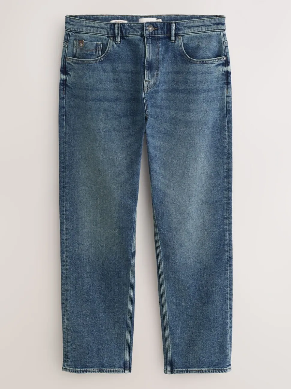 Blauw - Signature geborstelde behaaglijke denim jeans met wol