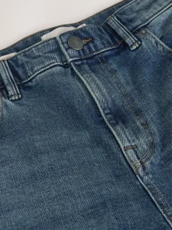 Blauw - Signature geborstelde behaaglijke denim jeans met wol