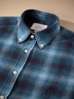 Blauw - Signature Ruit overhemd met Lange mouwen