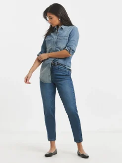 Blauw - Simply Be 99/1 Loose Mom Jeans