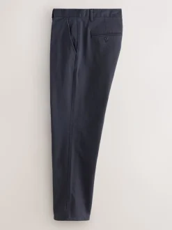 Blauw - Single Pleated Stretch Chinos Trousers