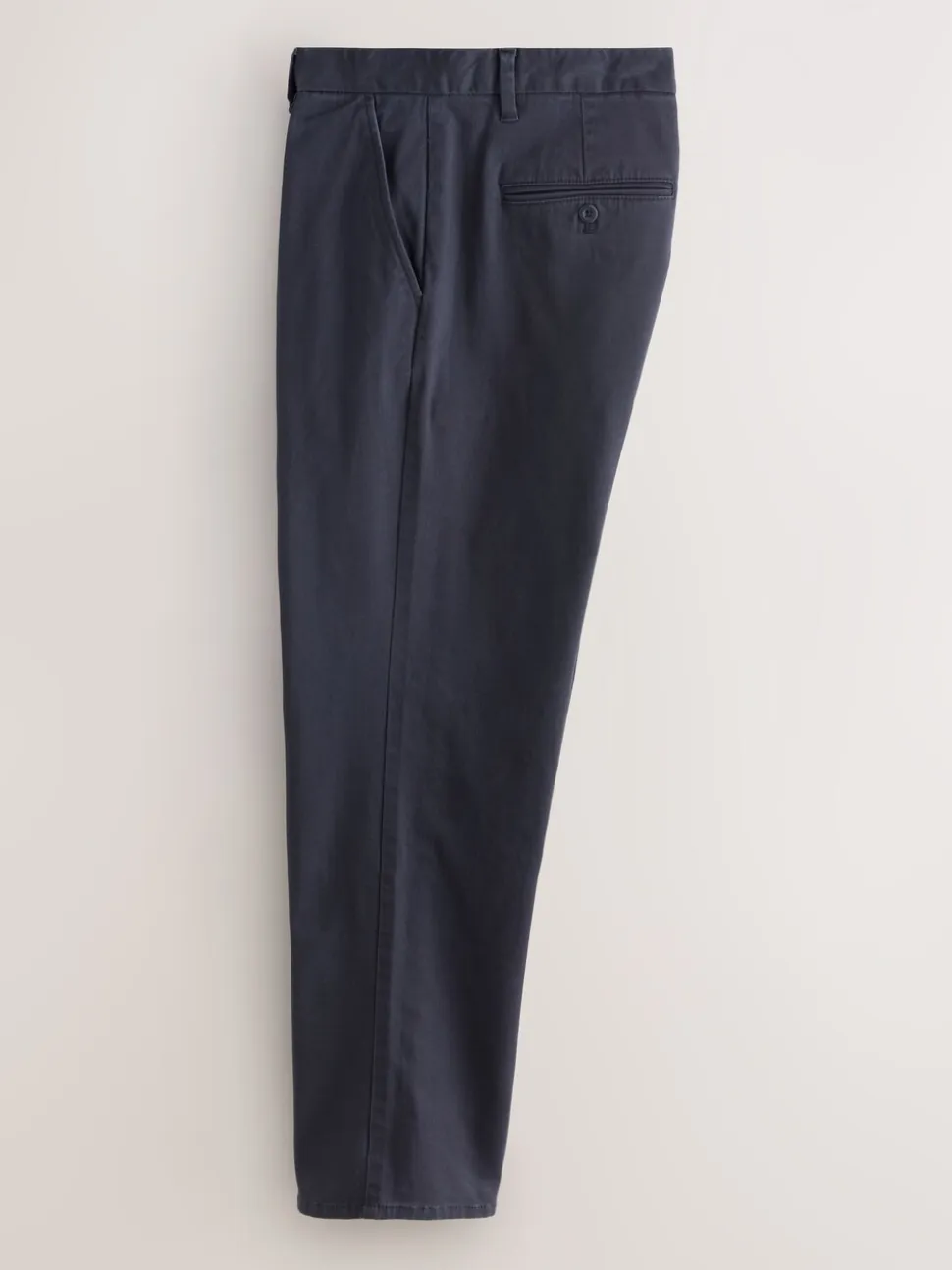 Blauw - Single Pleated Stretch Chinos Trousers