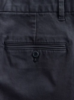 Blauw - Single Pleated Stretch Chinos Trousers