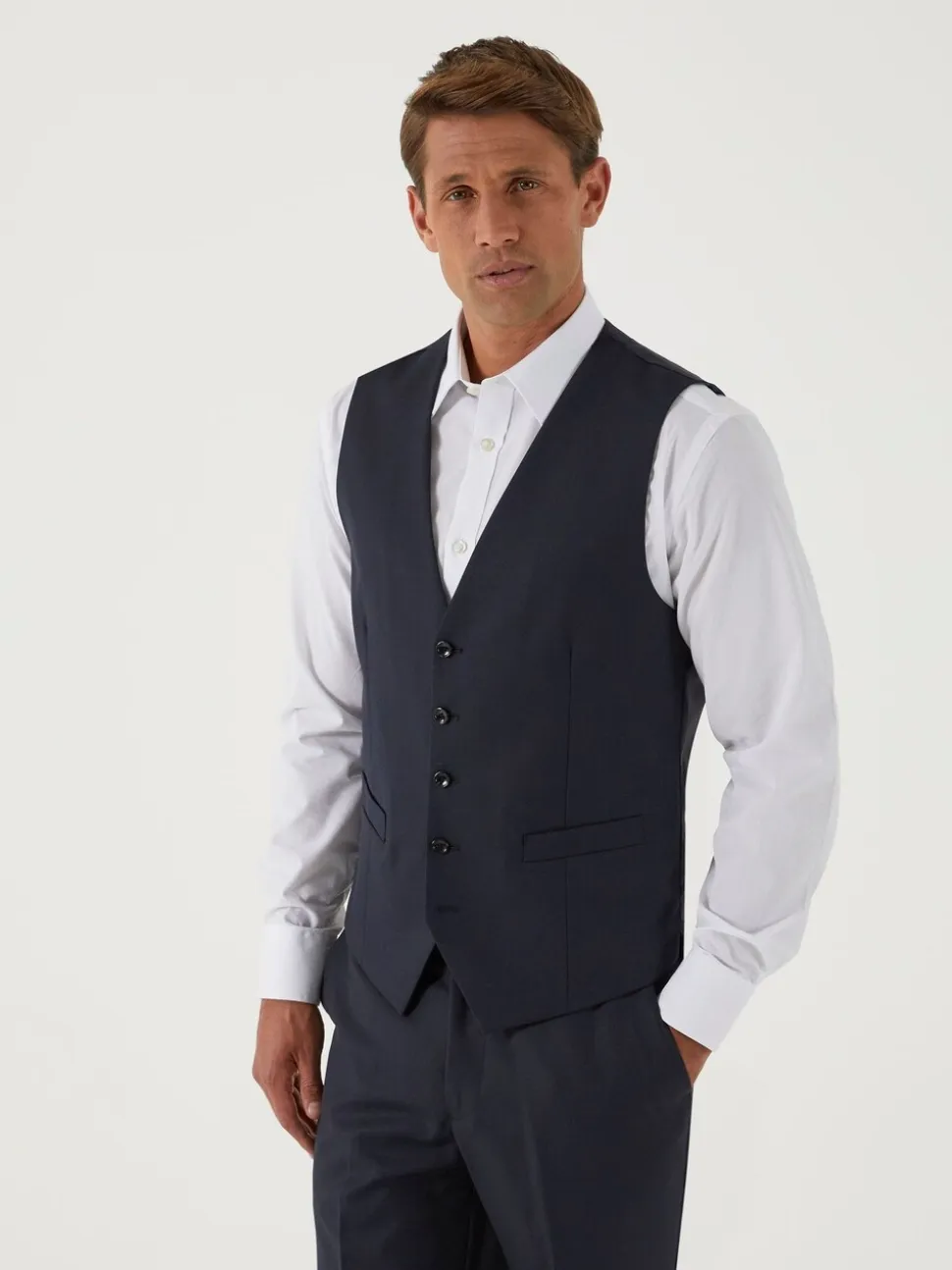 Blauw - Skopes Farnham gilet single breasted