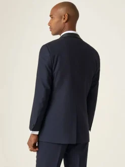 Blauw - Skopes getailleerd Newman-kostuum met ruit: jas