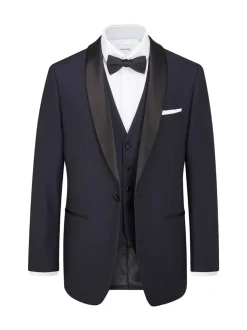 Blauw - Skopes getailleerd Newman-kostuum met ruit: jas