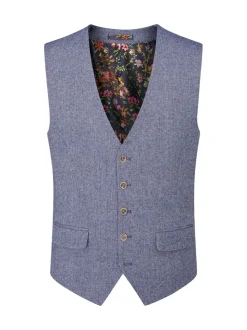 Blauw - Skopes Jude maatsnit getailleerd vest