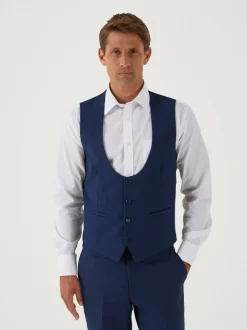 Blauw - Skopes Milan Scoop Slim fit gilet