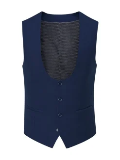 Blauw - Skopes Milan Scoop Slim fit gilet