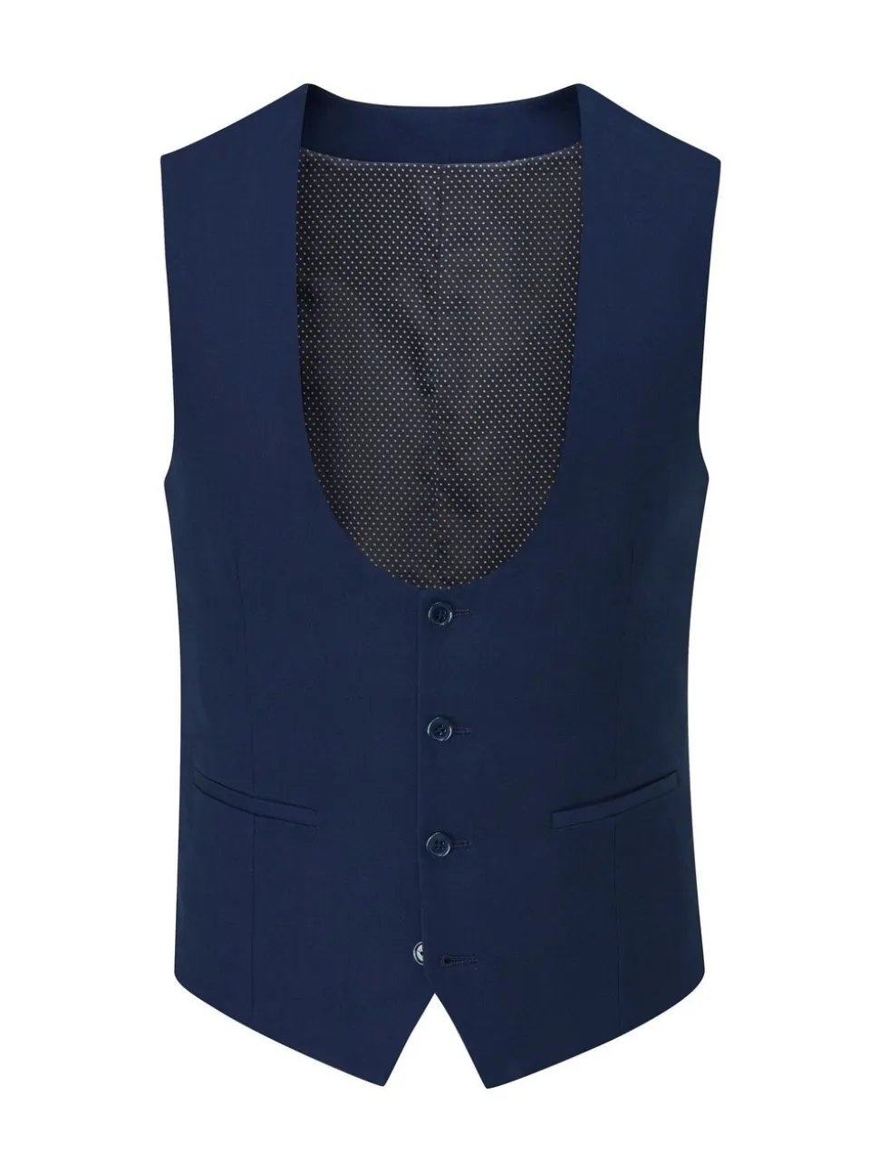 Blauw - Skopes Milan Scoop Slim fit gilet