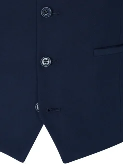 Blauw - Skopes Milan Scoop Slim fit gilet