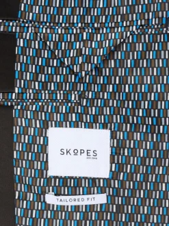 Blauw - Skopes Paso Tailored Fit Velvet Jacket