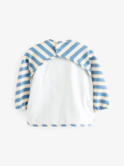 Blauw - Slabbetje met mouwen voor spenen en voeden