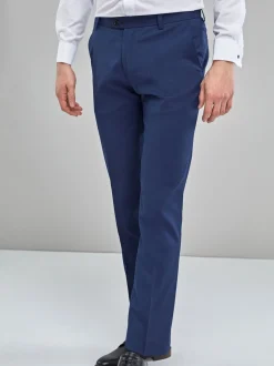 Blauw - Slim Fit - Chique stretchy broek