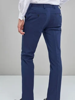 Blauw - Slim Fit - Chique stretchy broek