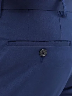 Blauw - Slim Fit - Chique stretchy broek
