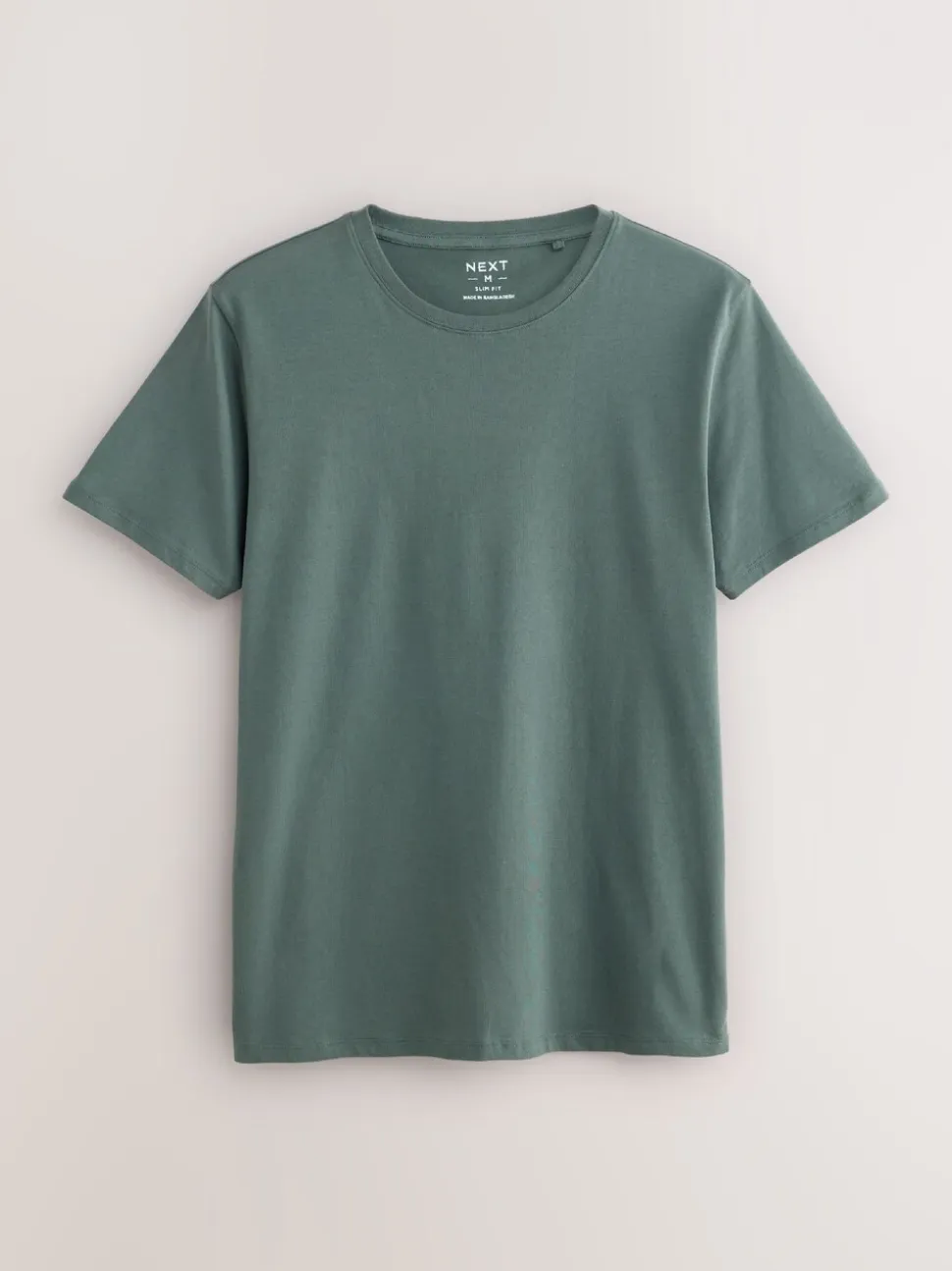 Blauw - Slim Fit - Set van 5 100% katoenen T-shirts met laagjes