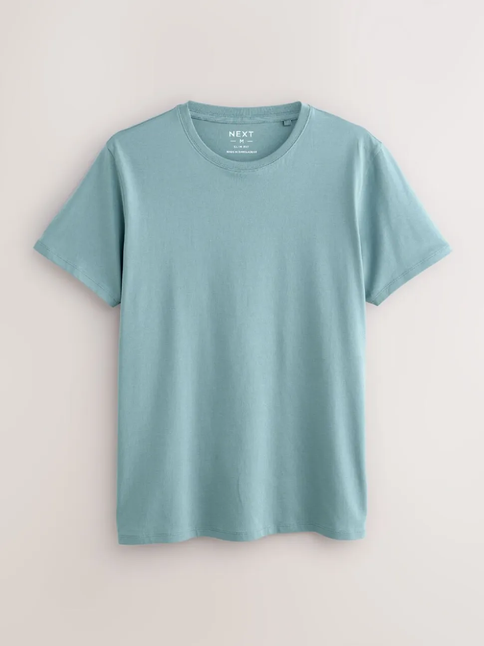 Blauw - Slim Fit - Set van 5 100% katoenen T-shirts met laagjes