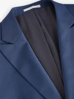 Blauw - Slim fit Jack van wol Blend Motionflex Pak