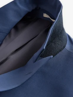 Blauw - Slim fit Jack van wol Blend Motionflex Pak