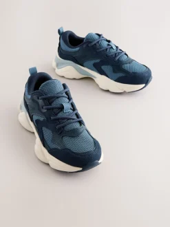 Blauw - Sneakers met veters