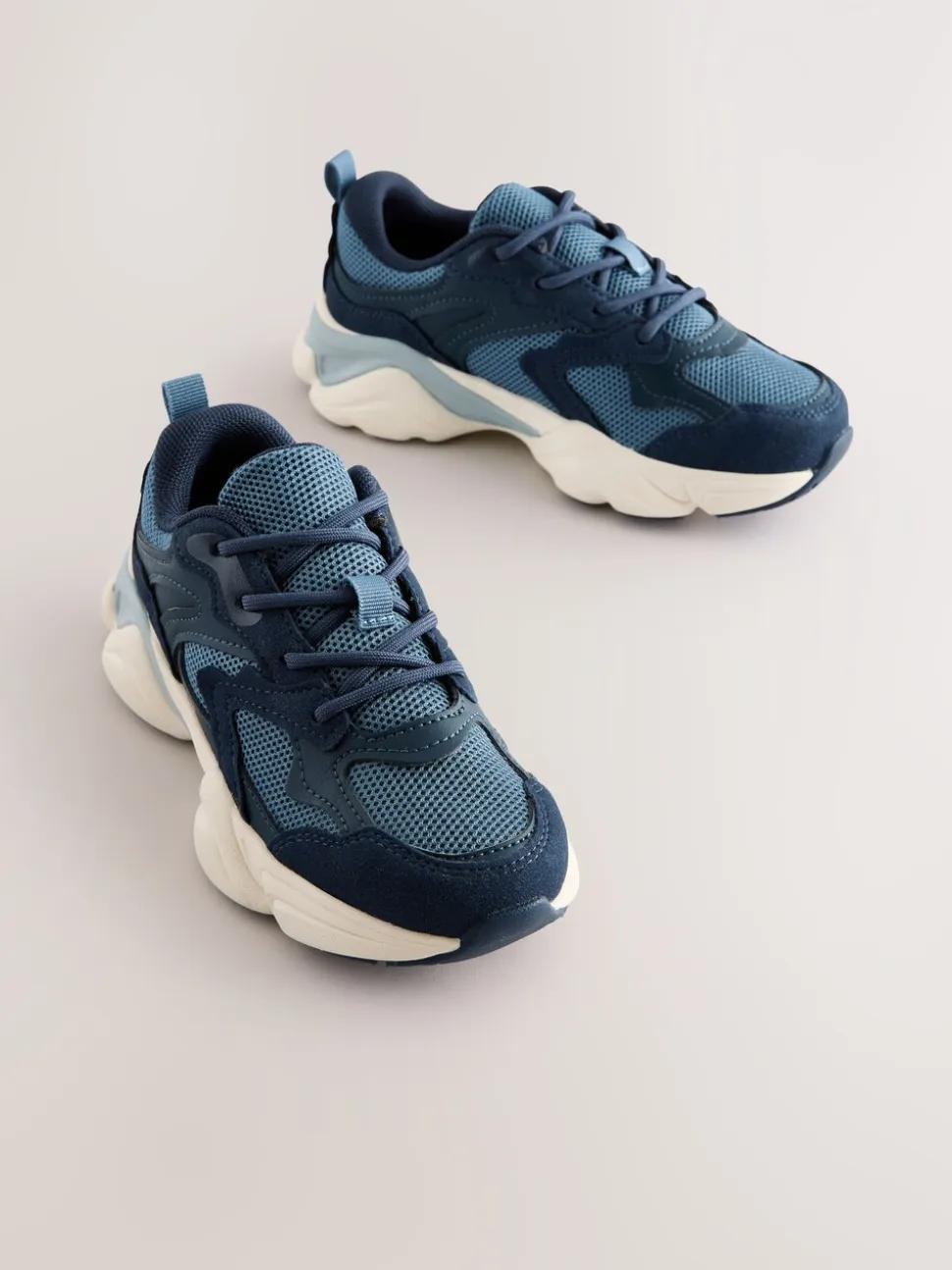 Blauw - Sneakers met veters