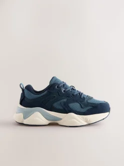 Blauw - Sneakers met veters