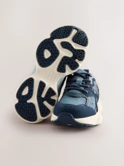 Blauw - Sneakers met veters