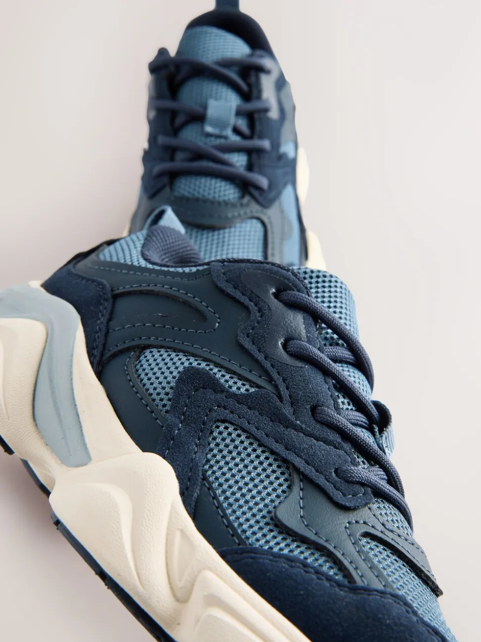 Blauw - Sneakers met veters