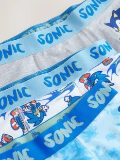 Blauw - Sonic Boxers 3 Pack (2-14jr)